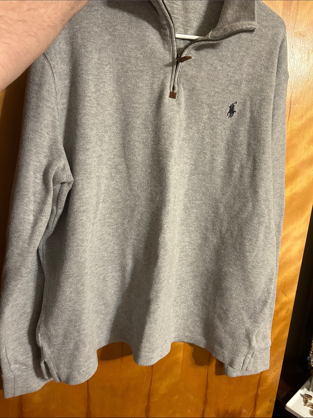 Polo by Ralph Lauren Gray Quarter-Zip Sweater